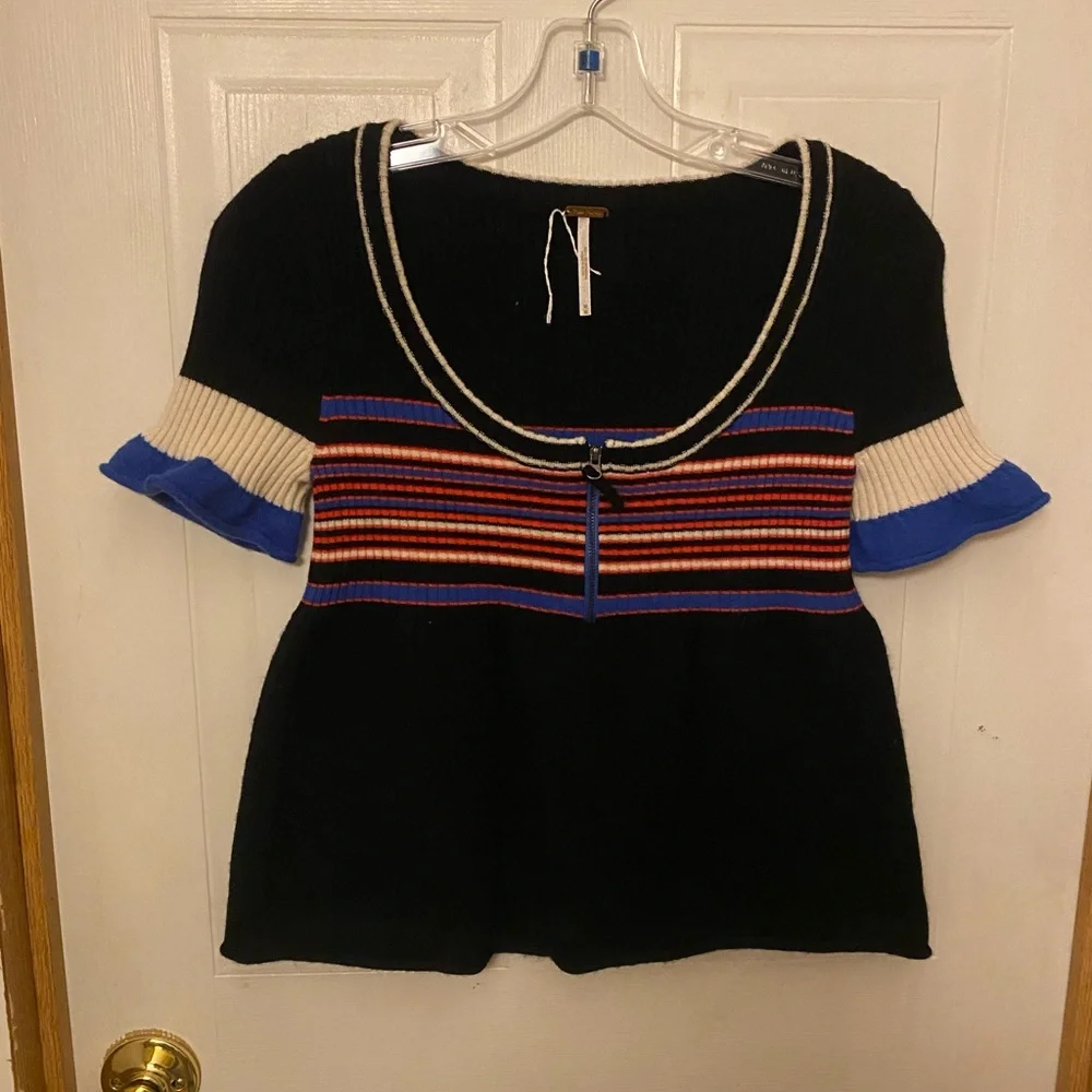 Free People Wool Blend Babydoll Sweater